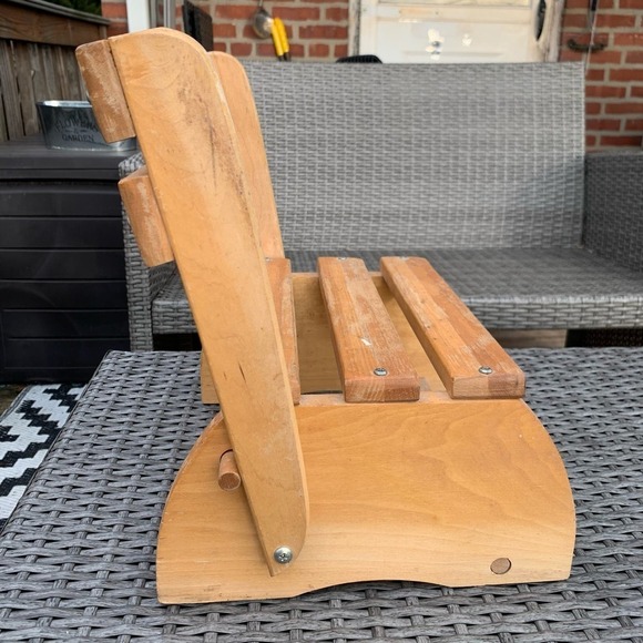 Vintage Wood Nu-Line Child's Folding Chair/ Stepping Stool Combination - Picture 6 of 15